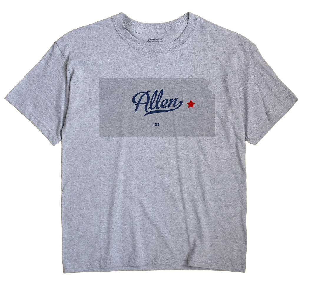 Allen, Lyon County, Kansas KS Souvenir Shirt