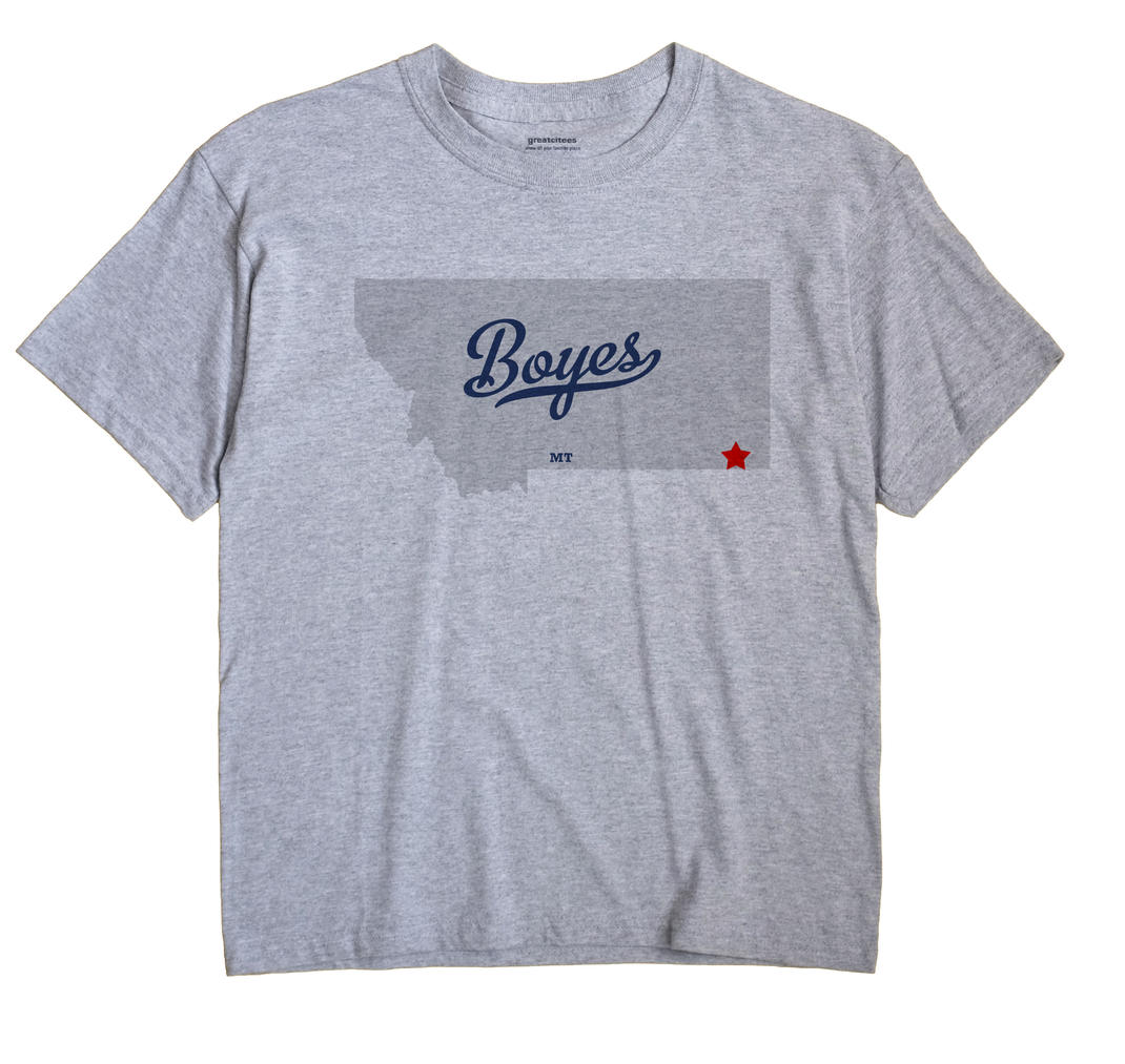 Boyes, Montana MT Souvenir Shirt