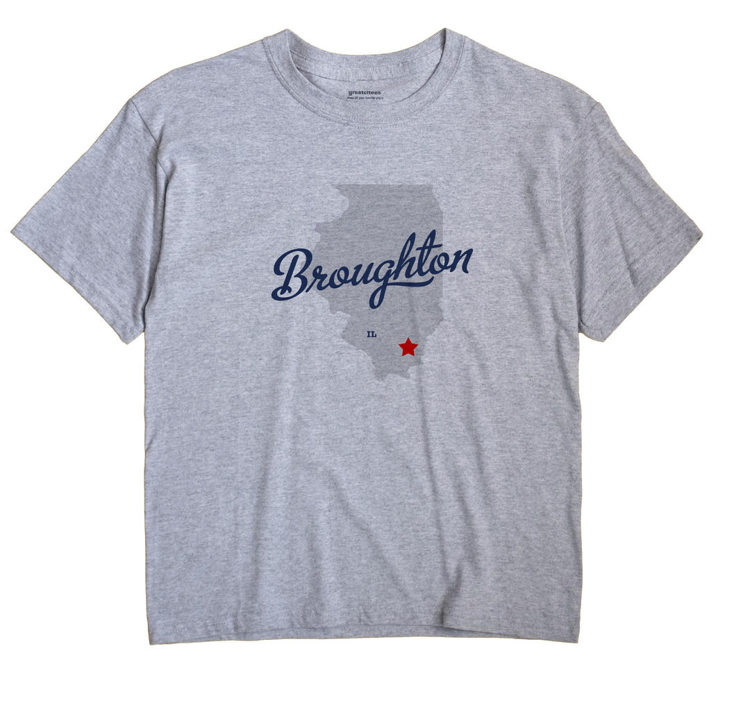 Broughton, Hamilton County, Illinois IL Souvenir Shirt