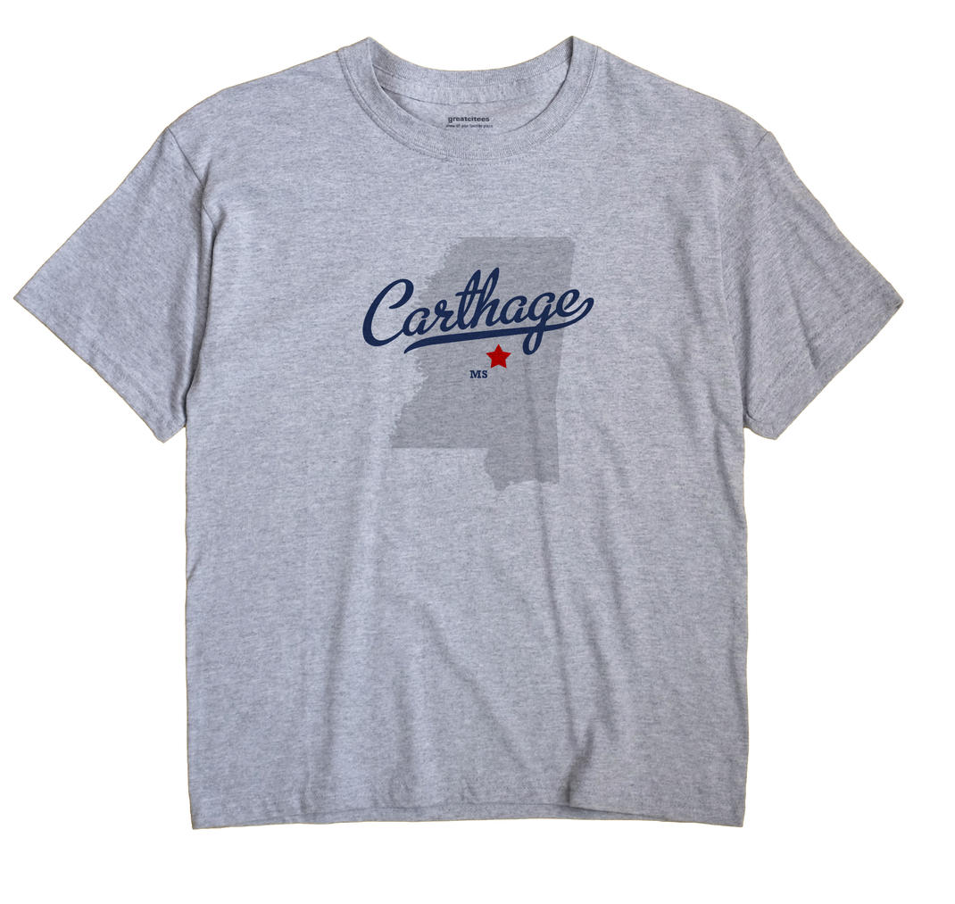 Carthage, Leake County, Mississippi MS Souvenir Shirt