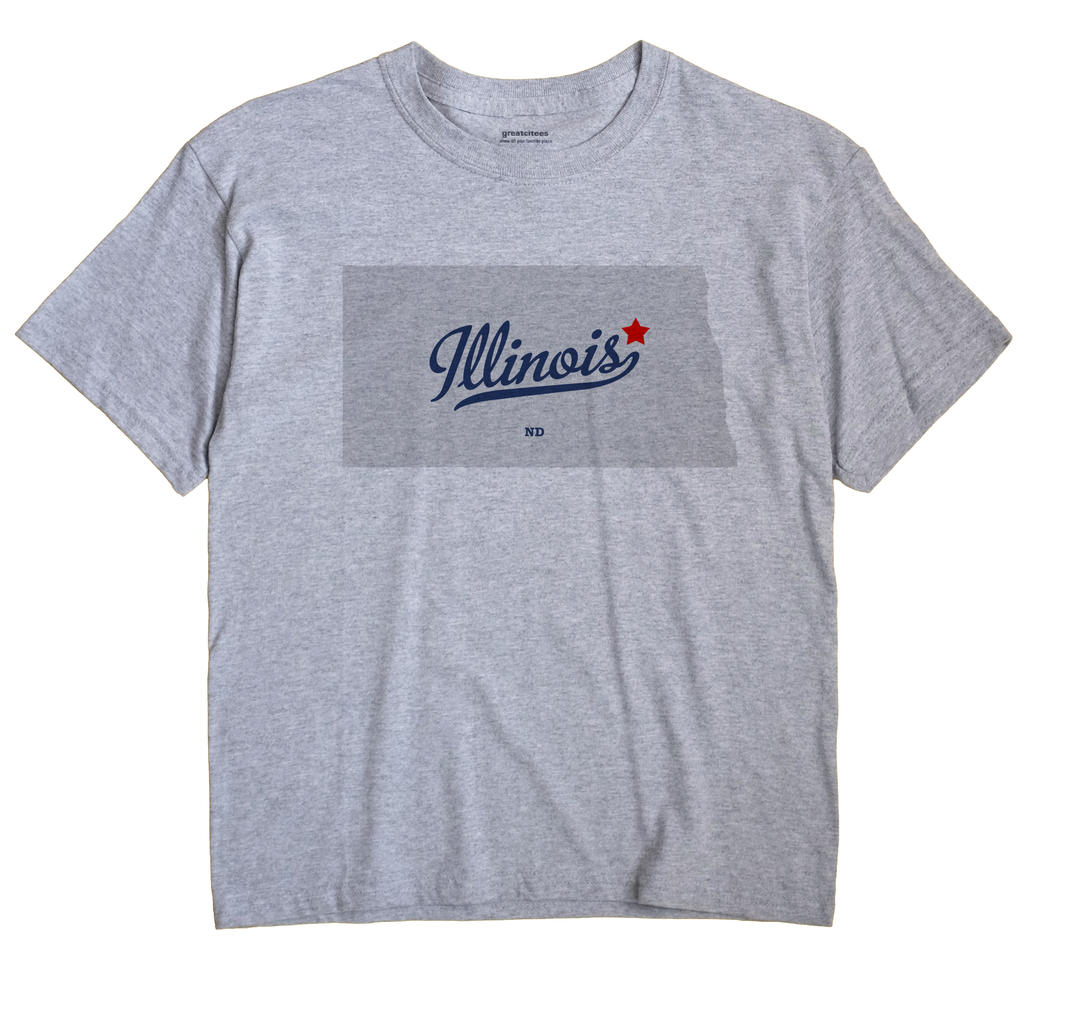 Illinois, North Dakota ND Souvenir Shirt